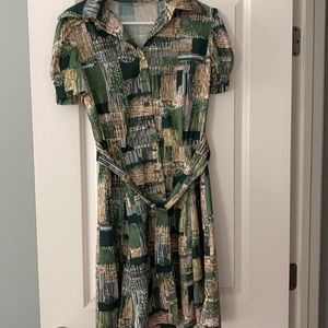 Vintage 1960s Poly midi dress